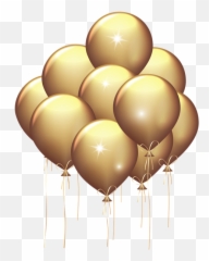Gold Ballons Transparent u0026 PNG Clipart Free Download - YWD Background Balloons Emoji