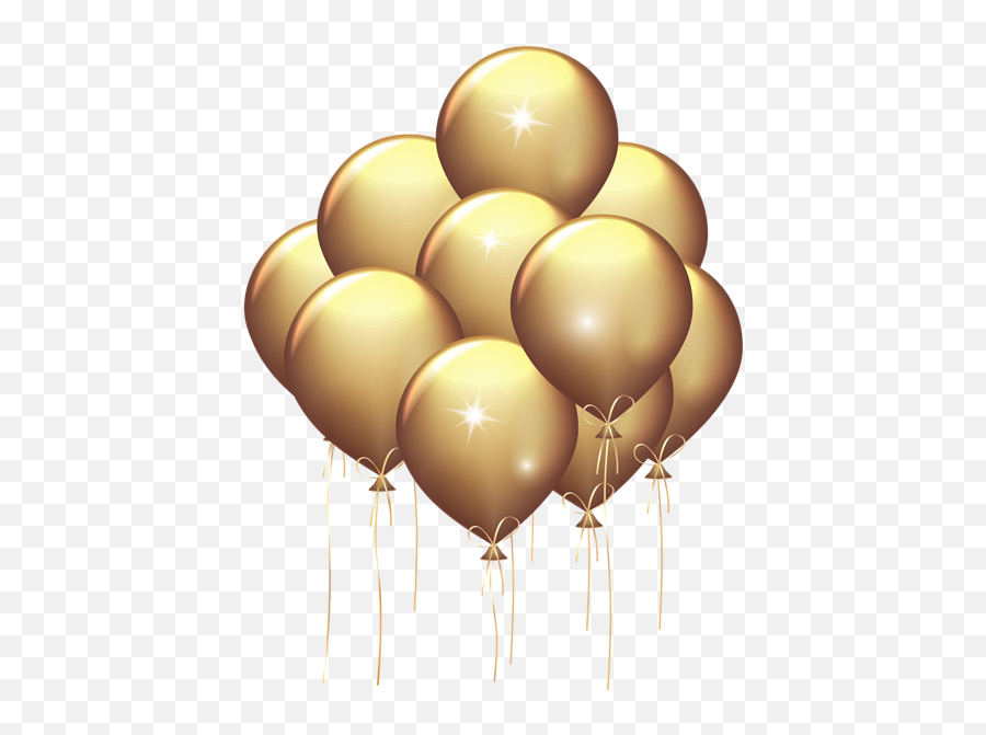 Gold Ballons Transparent U0026 Png Clipart Free Download - Ywd Transparent Background Gold Balloons Emoji,Ballons Emoji