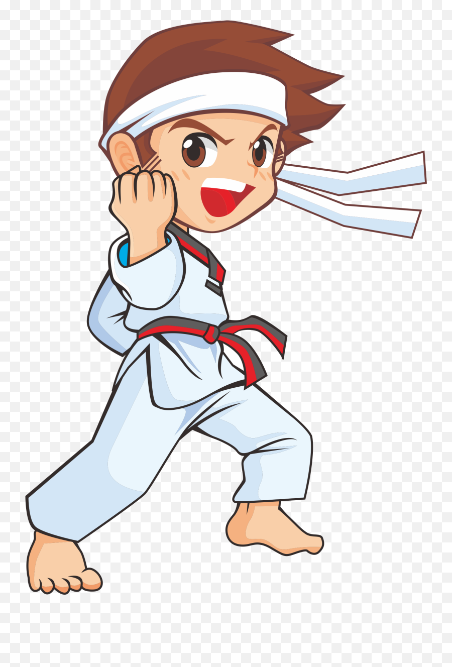Clipart Boy Karate - Taekwondo Cartoon Png Emoji,Karate Emoji