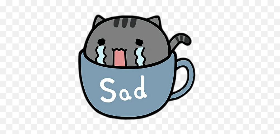 Sad Cat Cry Cute Kawaii Sticker By Josefina Pepe - Kawaii Chibi Cute Cat Stickers Emoji,Sad Cat Emoji
