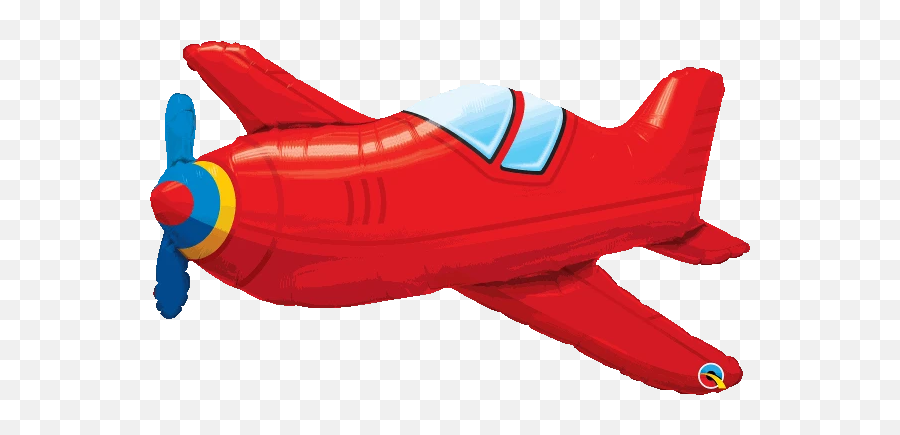 Supershape Red Vintage Airplane 36 Balloon - Airplane Qualatex Emoji,Red Balloon Emoji