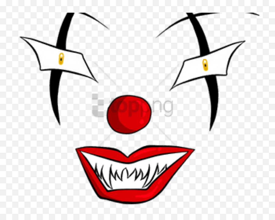 Free Png Download Evil Clown Eyes Transparent Png Images - Scary Clown Face Drawing Emoji,Gun In Mouth Emoji