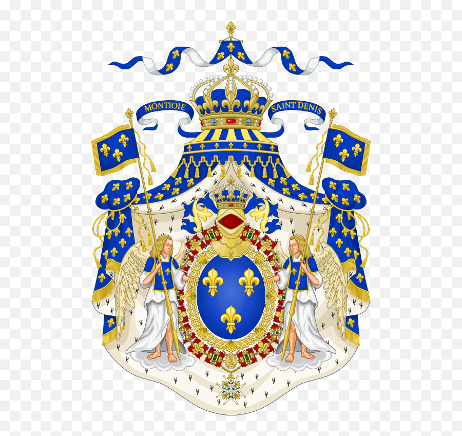 Grand Royal Coat Of Arms Of France - Coat Of Arms French Emoji,Spain Flag Emoji
