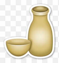 Sake Bottle And Cup - Vase Emoji,Spoon Emoji
