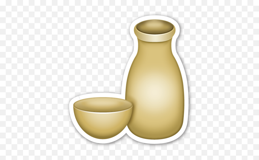 Sake Bottle And Cup - Vase Emoji,Spoon Emoji