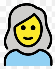 White Hair - Clip Art Emoji,Hair Emoji
