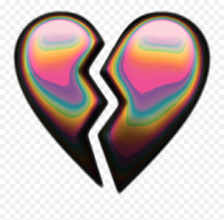 Emoji Heart Brokenheart Holo - Broken Heart Emojis,Holo Emoji