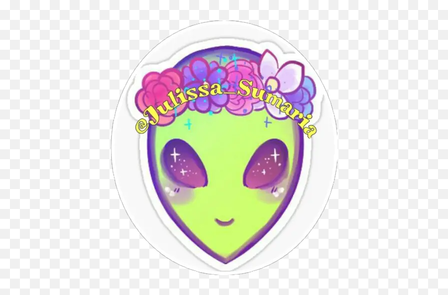 Alien Tumblr Stickers For Whatsapp - Smiley Emoji,Tumblr Emoticon