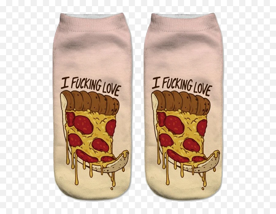 I Fucking Love Pizza Socks - Pizza Em Desenho Emoji,Emoticon Socks