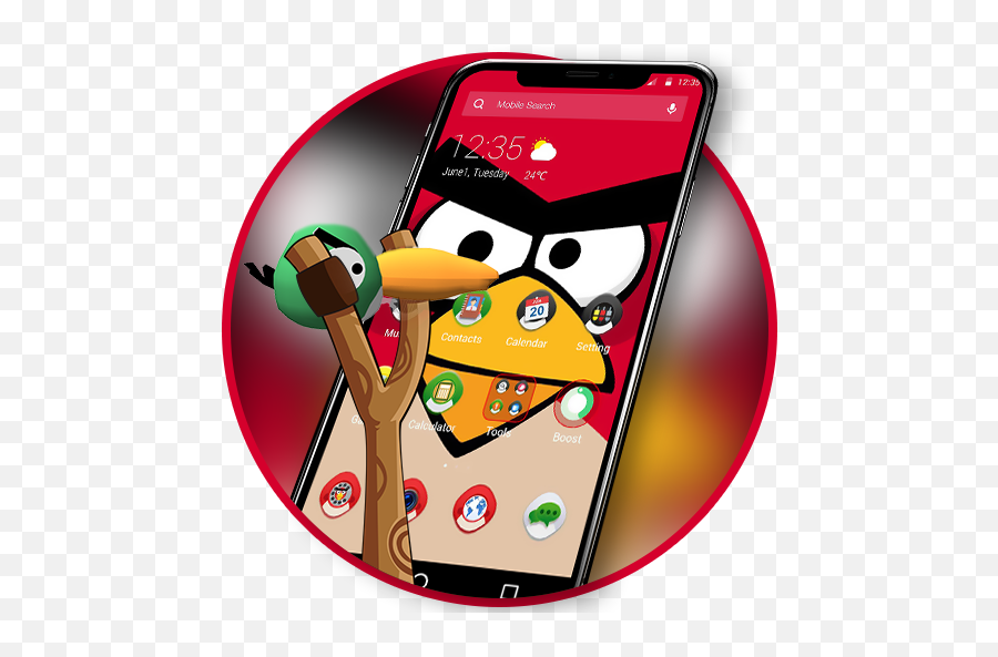 Red Birds Apus Launcher Theme - Aplicaciones En Google Play Smartphone Emoji,Angery Emoji