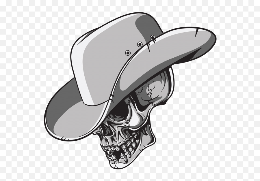 T Shirt Hat Skull Cowboy Png File Hd Clipart Vectors Psd - Skull In Cowboy Hat Emoji,Cowboy Emoji Png