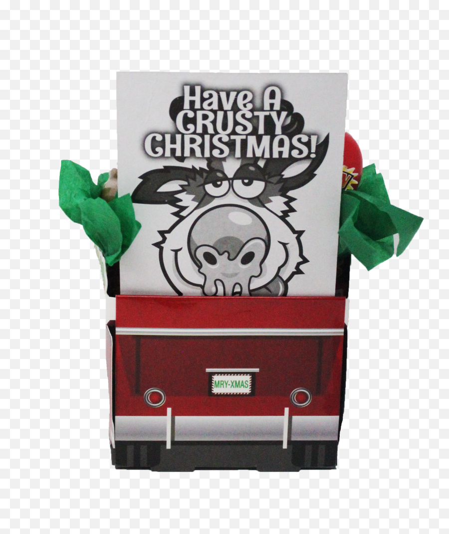 Have A Crusty Christmas Funny Gag Gift With Reindeer Snot Slime Santa Skittles Poop Emoji Candies And - Cartoon,Emoji Gift Ideas