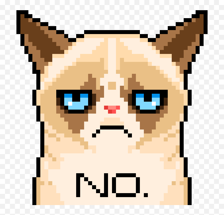 Pixilart - Grumpy Cat Pixel Art Emoji,Grumpy Cat Emoticons