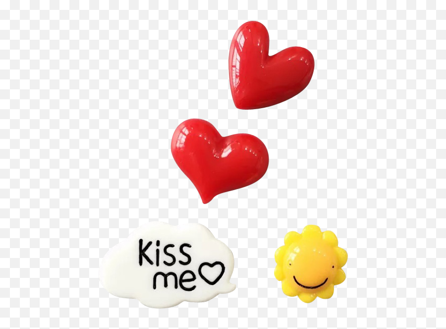 Mini Cute Children Early Education Creative Decoration Love Cloud Refrigerator Paste Magnetic Paste - Heart Emoji,Cute Heart Emoticon