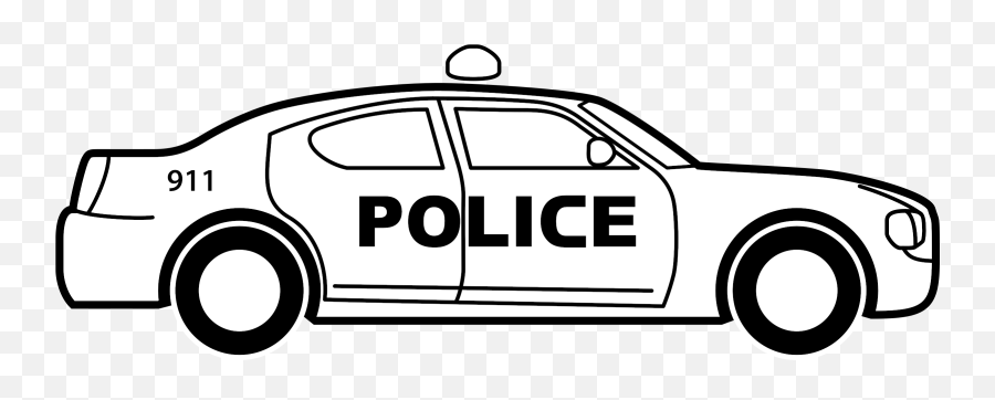 Police Car Clipart - Police Car Cartoon Images Black And White Emoji,Police Lights Emoji