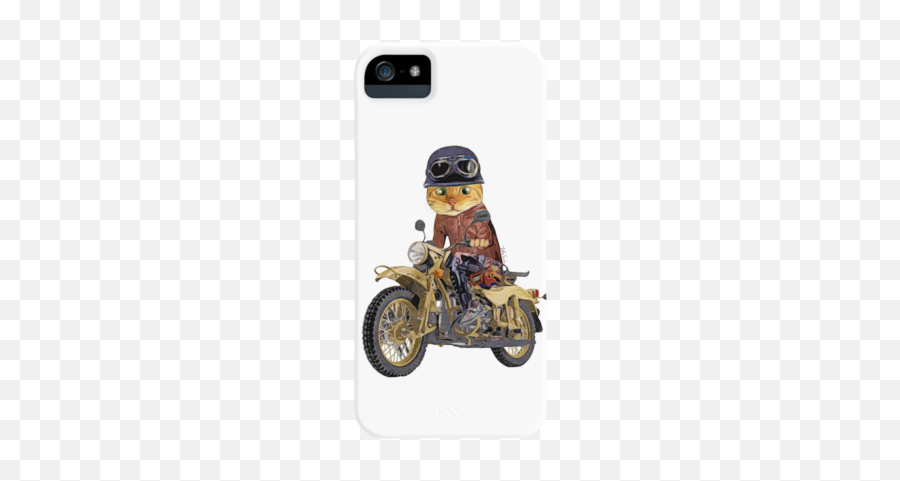 Motorcycle Phone Cases - Cat Riding A Motorbike Emoji,Motorcycle Emoticons For Iphone