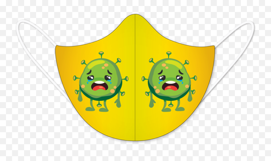 Crying Virus Face Masks Mouth Guard - Happy Emoji,Fb Crying Emoticon