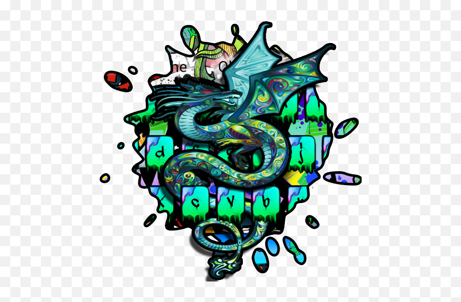 Dragon Graffiti Keyboard Theme 10001003 Apk Download Emoji,Dragon Emoji Keyboard