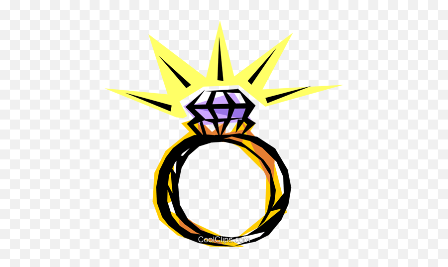 Diamond Ring Clipart Free Gold - Clip Art Engagement Ring Emoji,Ring Emoji Png