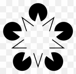 Illusory Star - Eastern Star Emblem Black And White Emoji,Barcelona Emoji