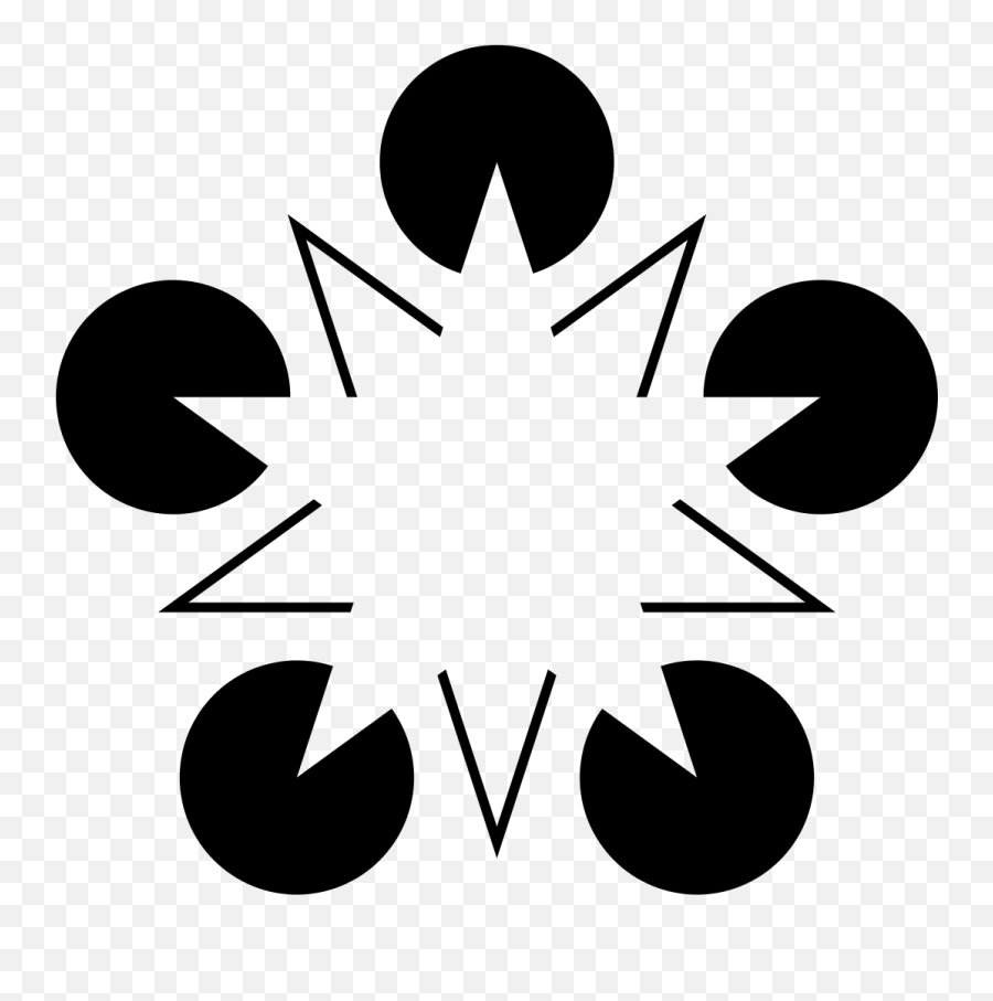 Illusory Star - Eastern Star Emblem Black And White Emoji,Barcelona Emoji