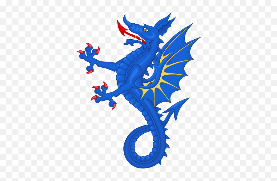 Azure Dragon - Wyvern Heraldry Emoji,Dragon Head Emoji