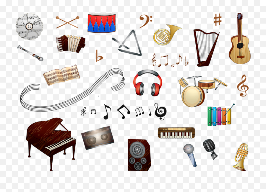 Music Instruments Piano Guitar - Music Emoji,Old Emoji Keyboard