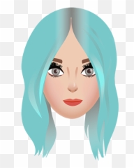 Beaumoji Feeling It In Blue Hair Inspo Emoji - Illustration