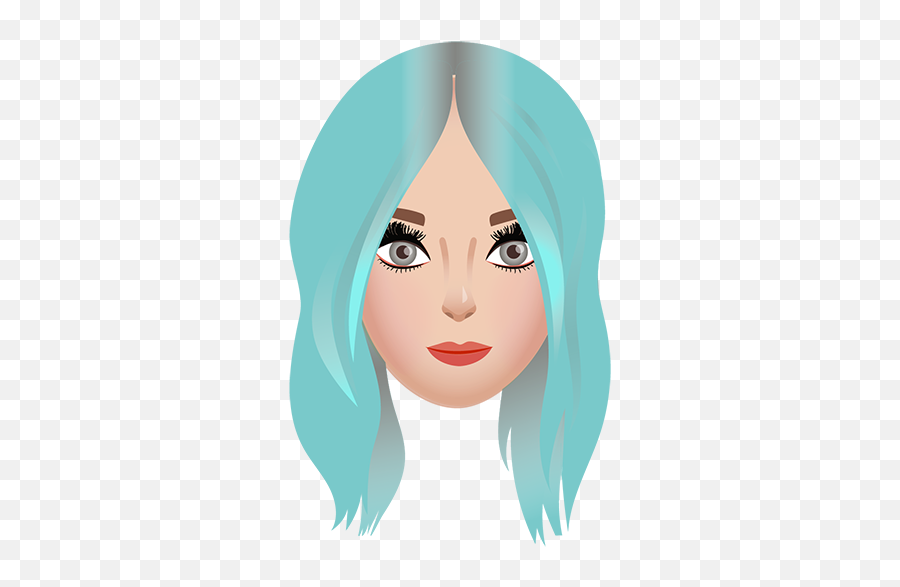 Beaumoji Feeling It In Blue Hair Inspo Emoji - Illustration,Hair Emoji