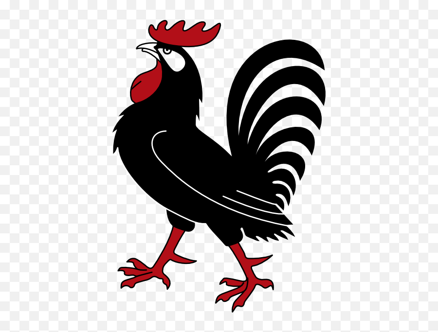 Chicken And Rooster Clipart Kid 3 - Black Red Chicken Cartoon Emoji,Rooster Emoji