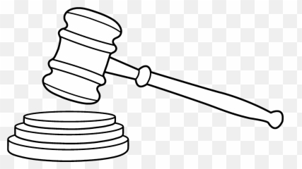Law Hammer Clipart - Gavel Black And White Emoji