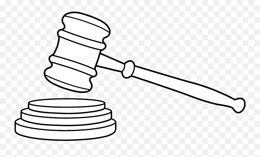 Law Hammer Clipart - Gavel Clipart Black And White Emoji,Judge Hammer Emoji
