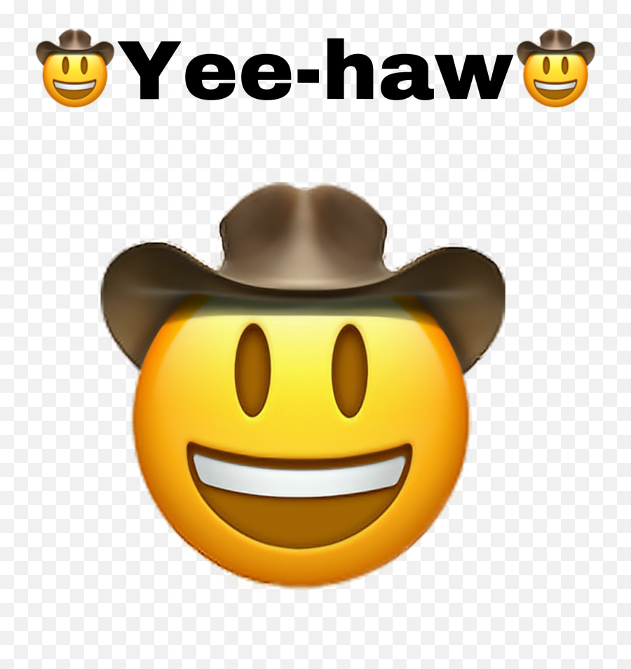 Yeehaw Yee Cowboyhat Cowboy Cowboyemojiemoji - Hey Panini Don T You Be A Meanie,Yeehaw Emoji