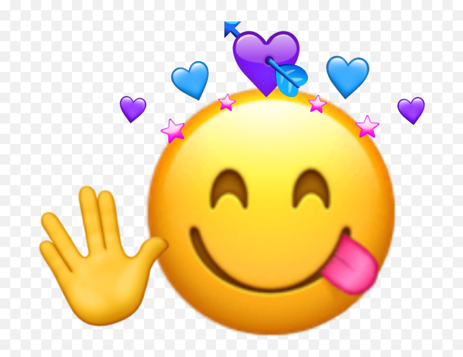 Emoji Heartcrown Purple Heart Alien Hand - Smiley,Alien Hand Emoji