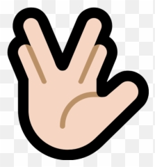 Light - Vulcan Salute Emoji,Salute Emoji