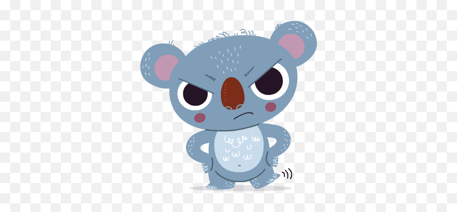 Koala Emoji For Ree - Annoyed Koala Cartoon,Annoying Emoticons