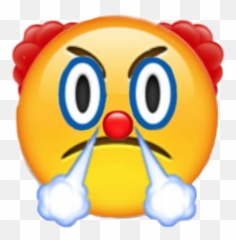 clown angry emoji iphone iphoneemoji - Blowing Air Out Of Nose Emoji