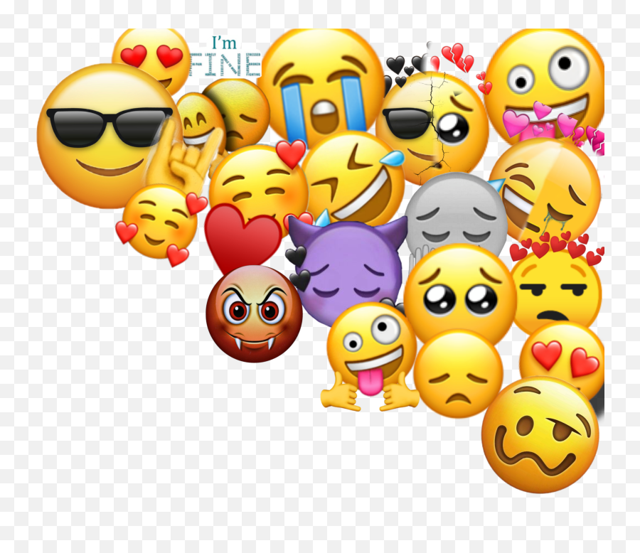 Freetoedit Cool Sad Demon Silly Lobe Bored Depression - Cartoon Emoji,Fighting Emoji