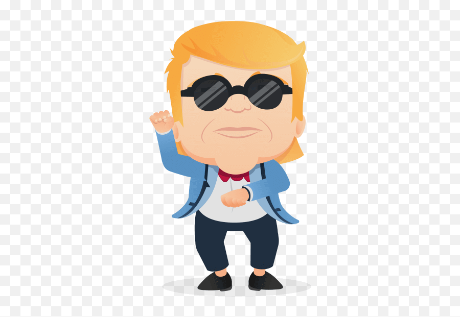 Trump Kpop Dancing Emoji - Eyeglass Style,Dance Emoji