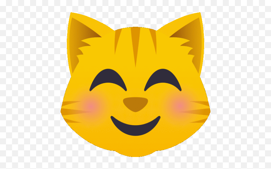 Blushing Cat Gif - Blushing Cat Joypixels Discover U0026 Share Gifs Cara De Pureza Emoti Emoji,Blush Emoticon