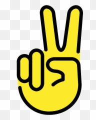 Victory Hand Emoji Clipart - Sign