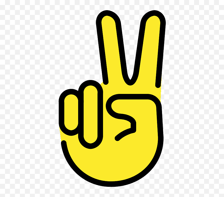 Victory Hand Emoji Clipart - Victory Hand Sign,Victory Emoji