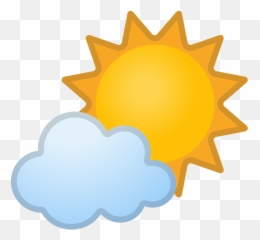Sun Behind Small Cloud Emoji - Sun With Clouds Icon,Sun Emoji
