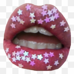 Star Glitter Shiny Lips Kiss Makeup - Care Emoji