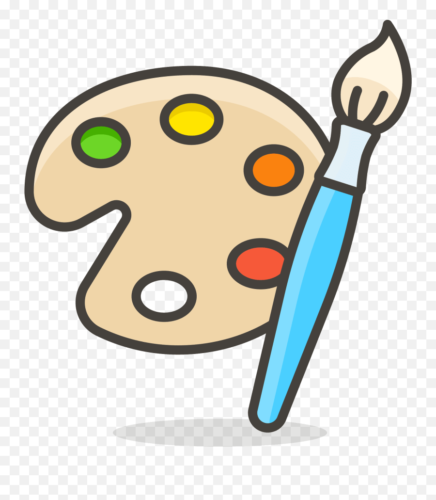Artist Palette Emoji Clipart - Easy Paint Palette Drawing,Artist Palette Emoji