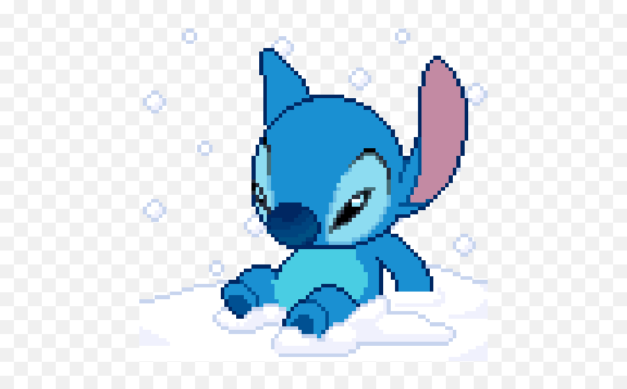 Blue Snow Stickers For Android Ios - Stitch Cold Gif Emoji,Snowing Emoticon