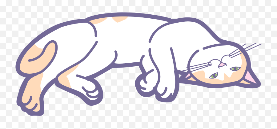 Cat Animal Lay Laying Outline Purple - Cat Emoji,Laying Emoji