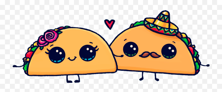 Tacos Clipart Cute Tacos Cute - Cute Taco Transparent Emoji,Taco Emoticon
