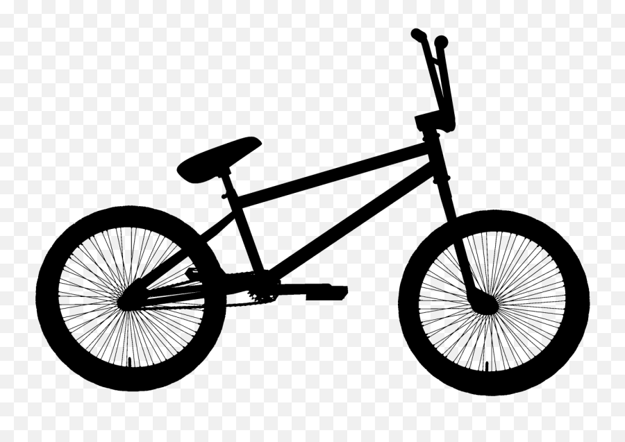 Black Bmx Bicycle Clipart Png - Bmx Bikes Png Emoji,Bike Emoticon