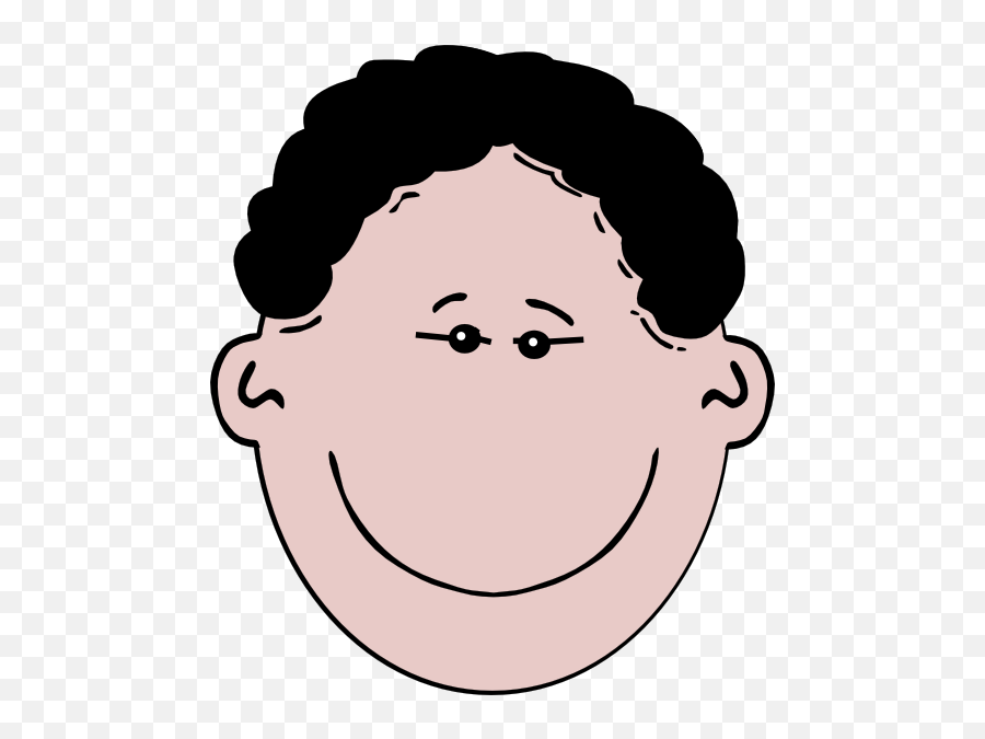 47579 Face Free Clipart - Short Black Hair Clipart Emoji,Slanted Mouth Emoji
